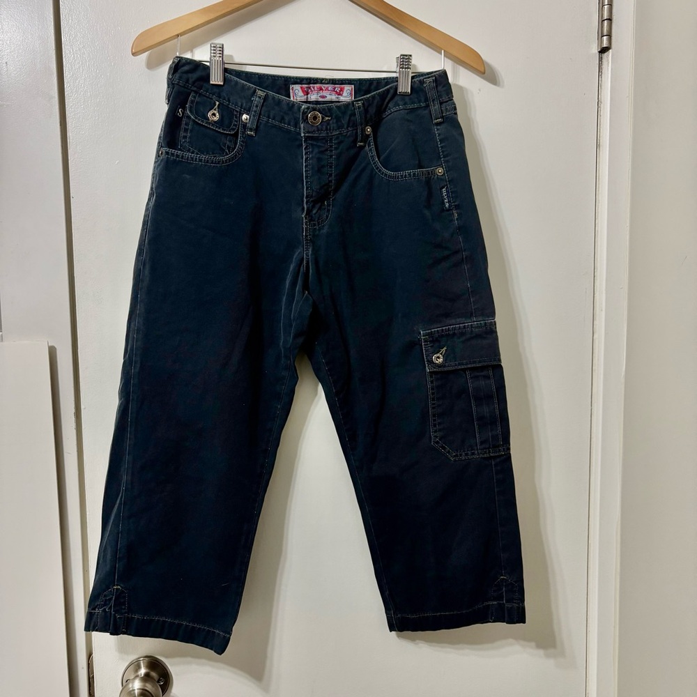 Silver Jeans Dark Navy Cargo Capri Pants